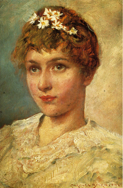 Margharite by James Carroll Beckwith,A3(16x12")Poster