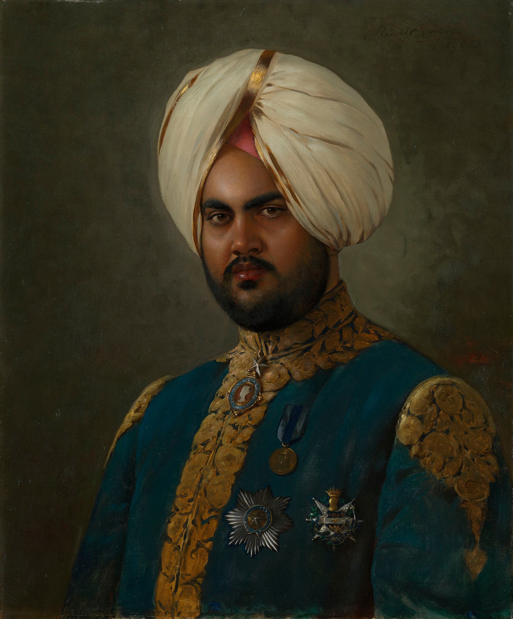The Maharajah of Kapurthala (1872-1949), vintage artwork by Rudolph Swoboda, A3 (16x12") Poster Print
