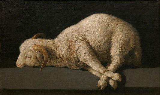 Agnus Dei (the Lamb of God), vintage artwork by Francisco de Zurbarán, 12x8" (A4) Poster