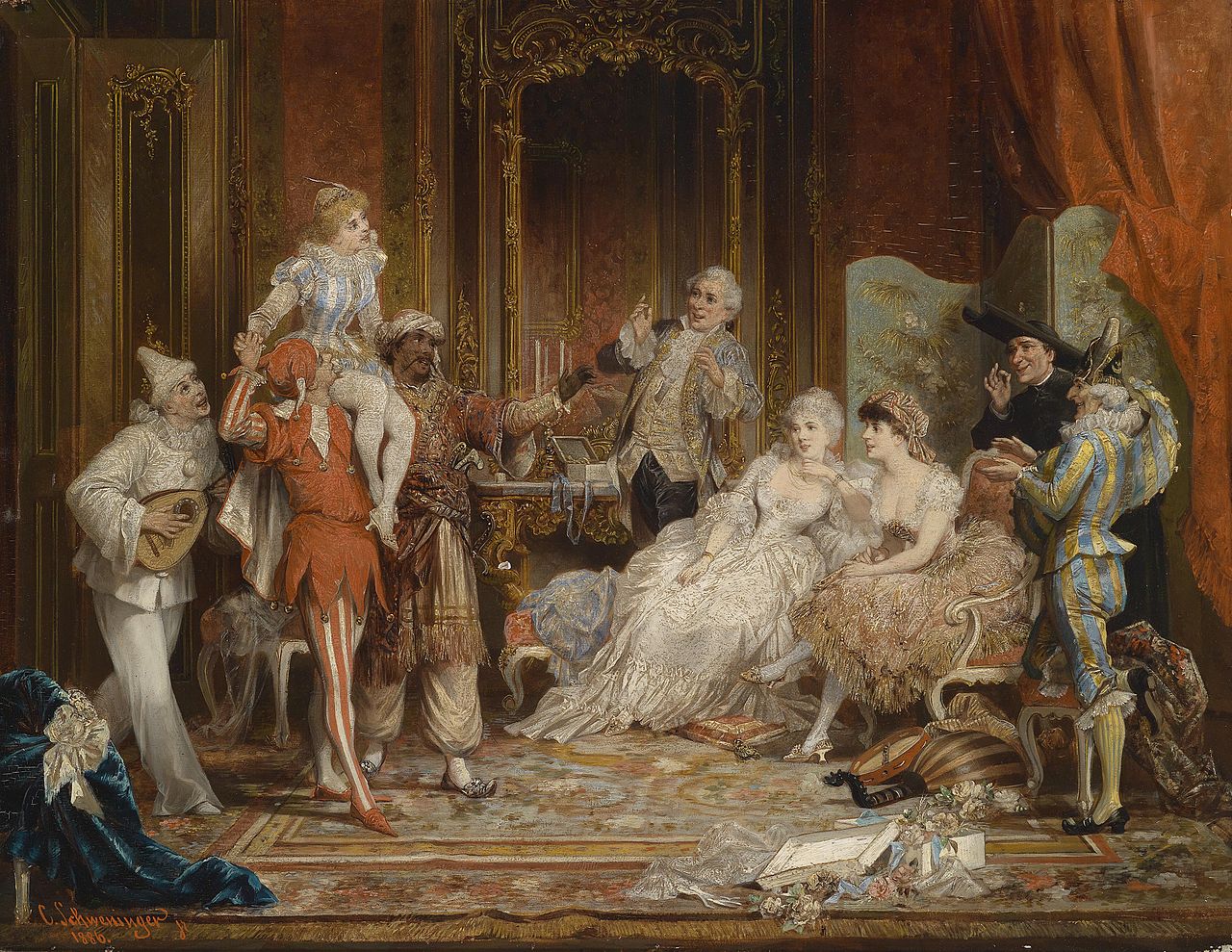 The Carnival, vintage artwork by Karl Schweninger Jr., 12x8" (A4) Poster