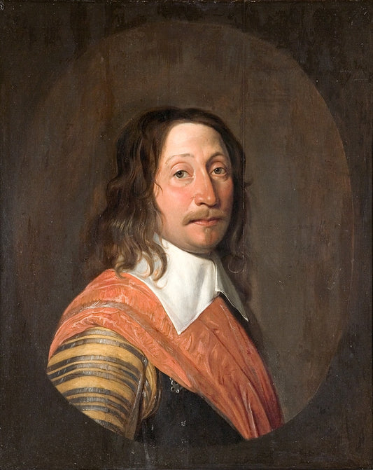 Portrait of Geleyn Loncque, vintage artwork by Anselm van Hulle, 12x8" (A4) Poster