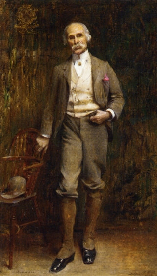 Portrait of Richard Lee, Standing Full length in a Interior, vintage artwork by Edwin Arthur Ward R.A., 12x8" (A4) Poster