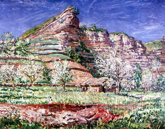 Orchard in Blossom, Bozouls by James Dickson Innes,16x12(A3) Poster