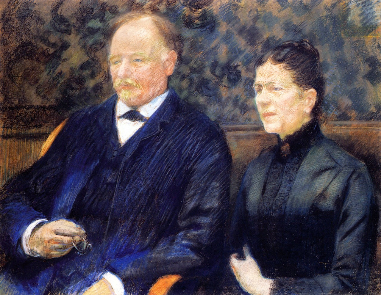 FredericGustave Schlobach and His Wife, vintage artwork by Theo van Rysselberghe, 12x8" (A4) Poster