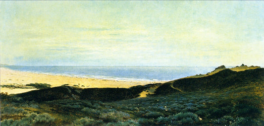 A Glimpse of the Pacific, vintage artwork by Gilbert Munger, 12x8" (A4) Poster