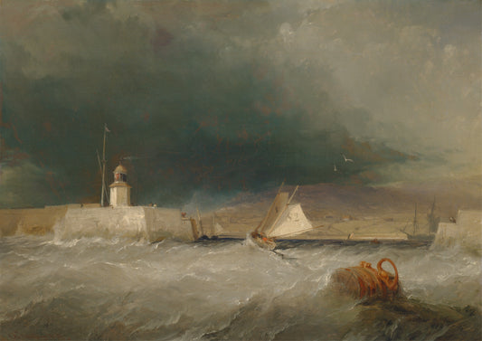 Port on a Stormy Day, vintage artwork by George Paul Chambers, Sr., A3 (16x12") Poster Print