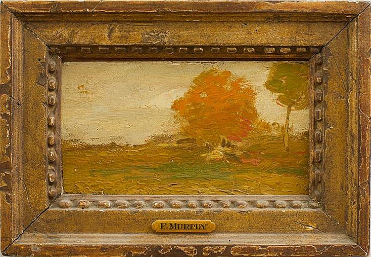 Landscape with Orange Tree, vintage artwork by J. Francis Murphy, 12x8" (A4) Poster