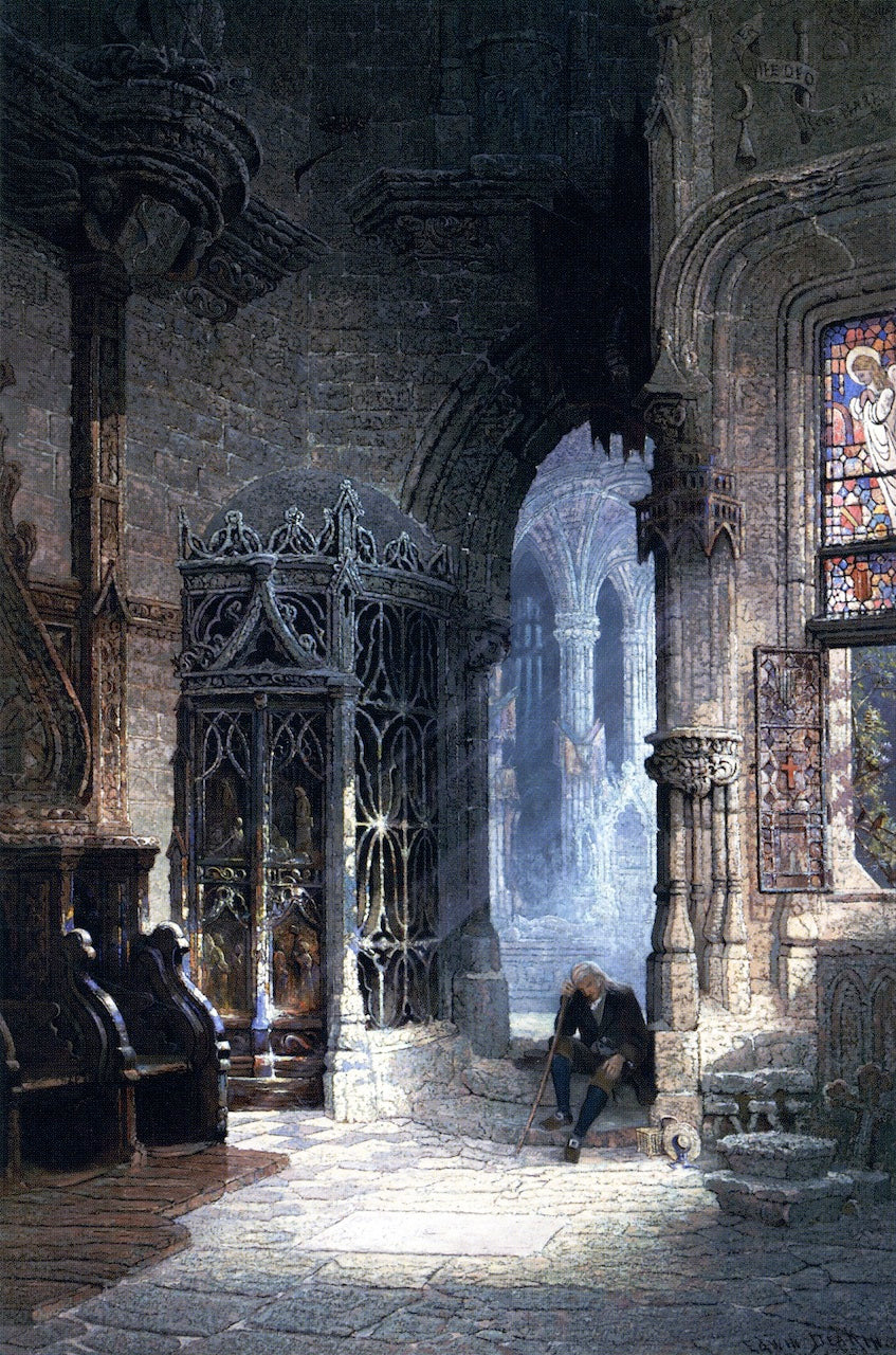 She Will Come Tomorrow, vintage artwork by Edwin Deakin, 12x8" (A4) Poster