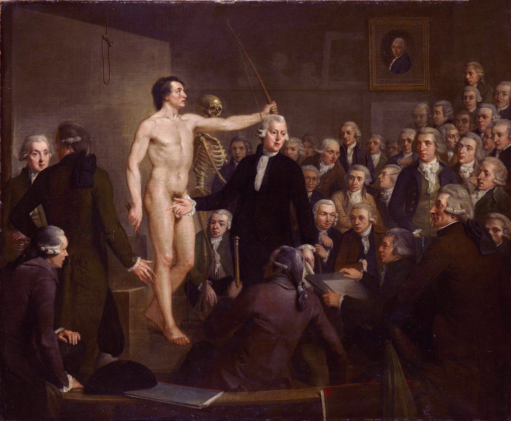 Lecture on Anatomy by  Andreas Bonn, vintage artwork by Adriaan de Lelie, 12x8" (A4) Poster