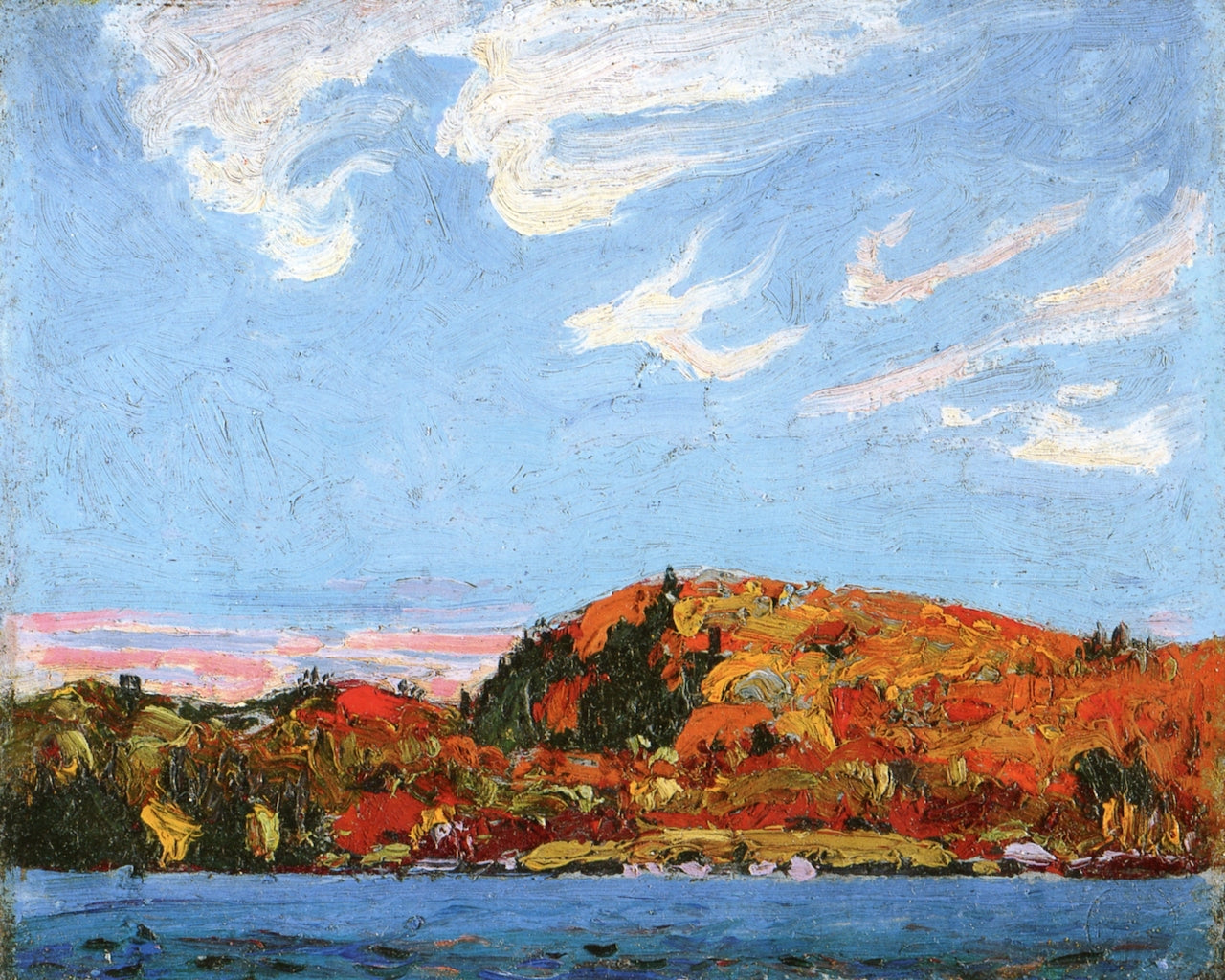 The Hill in Autumn by Tom Thomson,16x12(A3) Poster