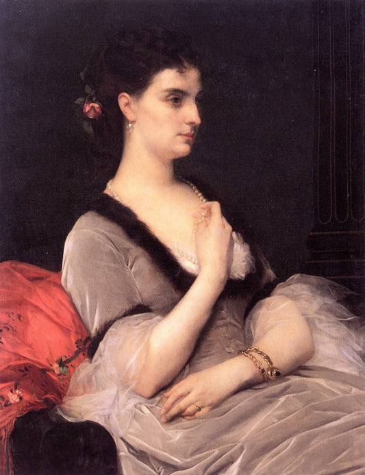 Countess E. A. Vorontsova-Dashkova, vintage artwork by Alexandre Cabanel, 12x8" (A4) Poster