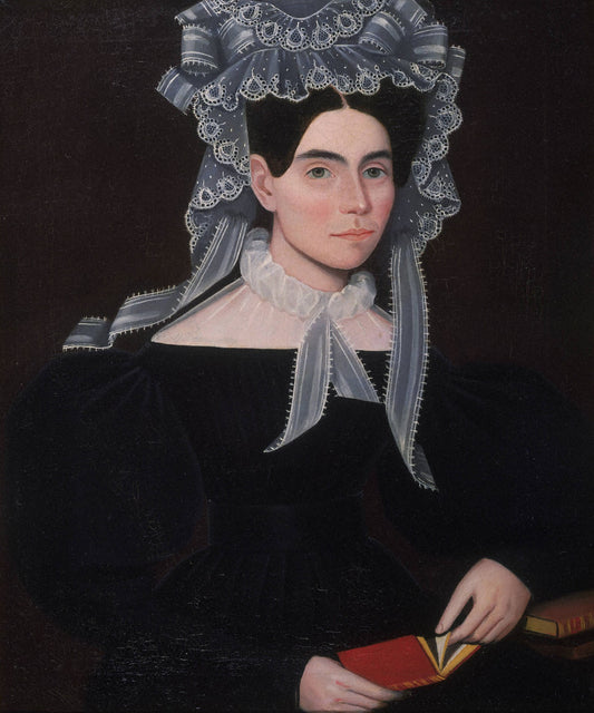 Wife of the Journalist, vintage artwork by Attributed to Ammi Phillips, 12x8" (A4) Poster