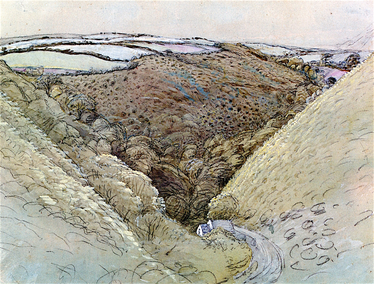 Culbone, Somerset, vintage artwork by Samuel Palmer, A3 (16x12") Poster Print