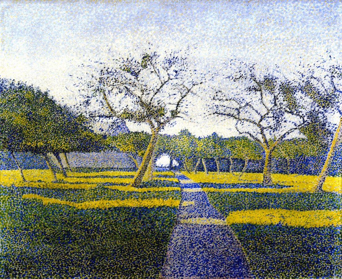 Orchard at La Louviere, vintage artwork by Alfred William Finch, 12x8" (A4) Poster