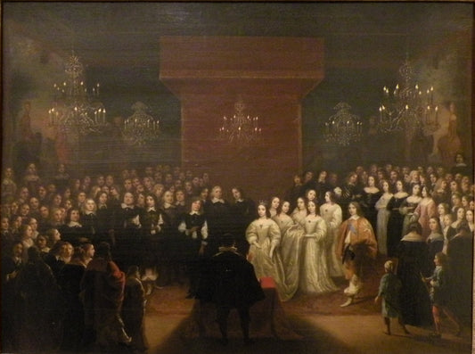 Marriage of the Elector of Brandebourg, vintage artwork by Jan Mijtens, 12x8" (A4) Poster