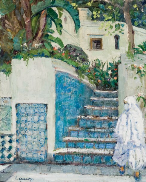 The Museum of Antiquities, Parc de Galland, Algiers, vintage artwork by Leon Cauvy, 12x8" (A4) Poster