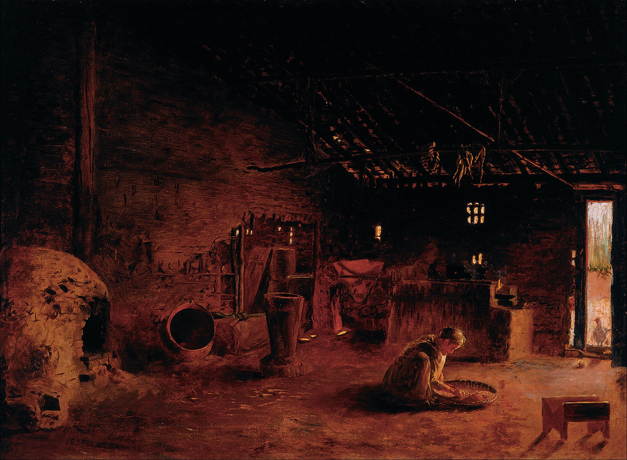 Country Kitchen, vintage artwork by Jose Ferraz de Almeida Junior, 12x8" (A4) Poster