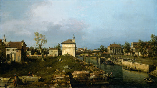 Porta Portello, Padua, vintage artwork by Canaletto, 12x8" (A4) Poster