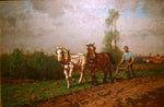 Farmer Plowing the Field by Frank Russell Green,A3(16x12")Poster