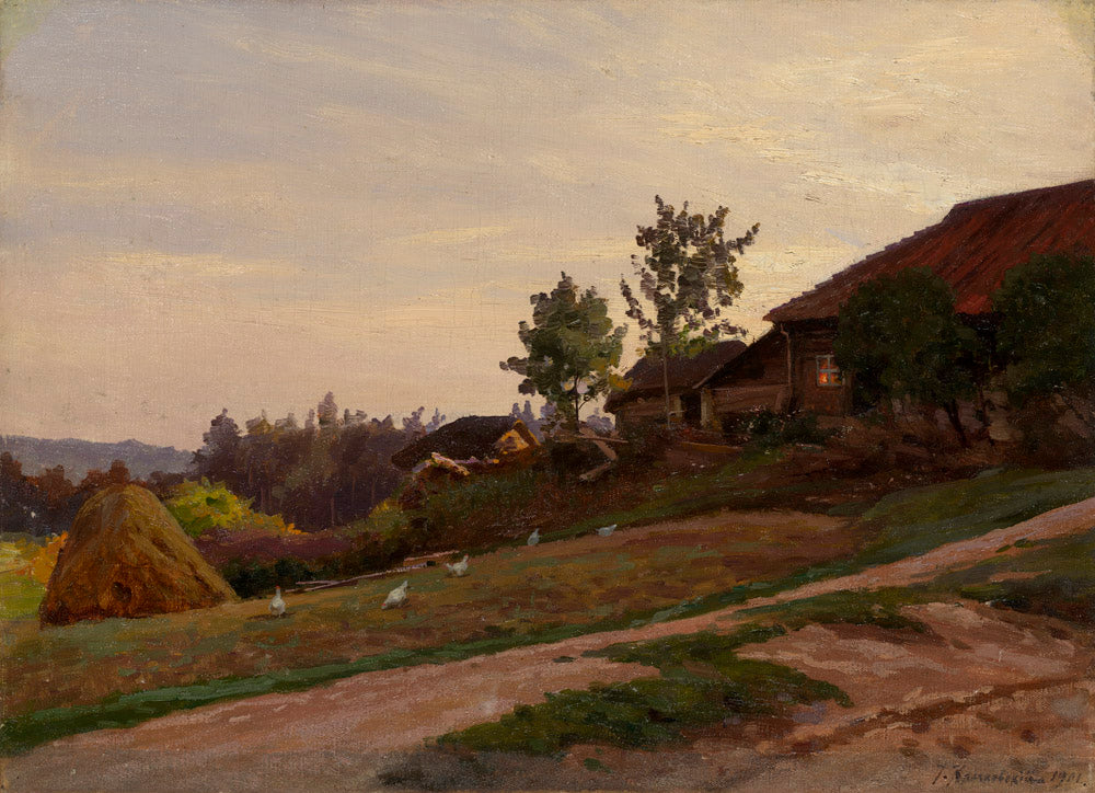Russian Village by Iosif Krachkovsky,A3(16x12")Poster