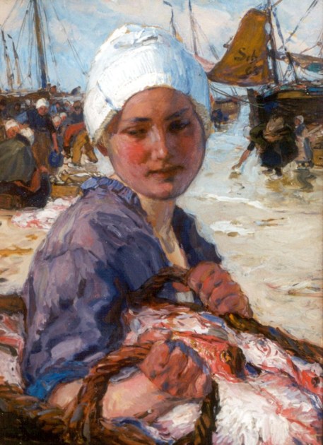 Today's Catch, vintage artwork by Hans von Bartels, 12x8" (A4) Poster