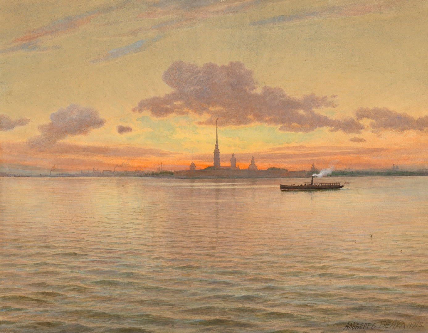View of Peter and Paul Fortress by Albert Benois,A3(16x12")Poster