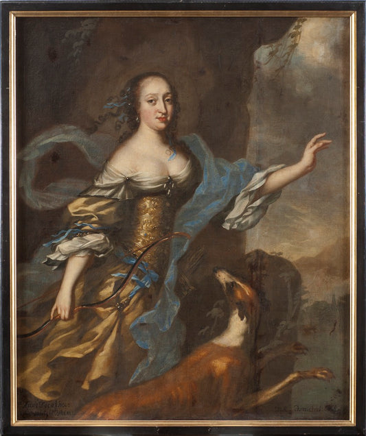 Anna Dorotea, Princess of Holstein-Gottorp, vintage artwork by David Klocker Ehrenstrahl, 12x8" (A4) Poster
