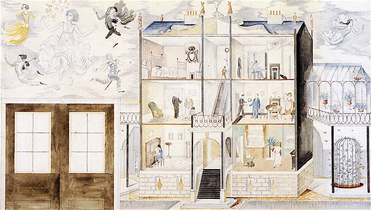 ing House (study for Morley College mural) by Eric Ravilious,16x12(A3) Poster
