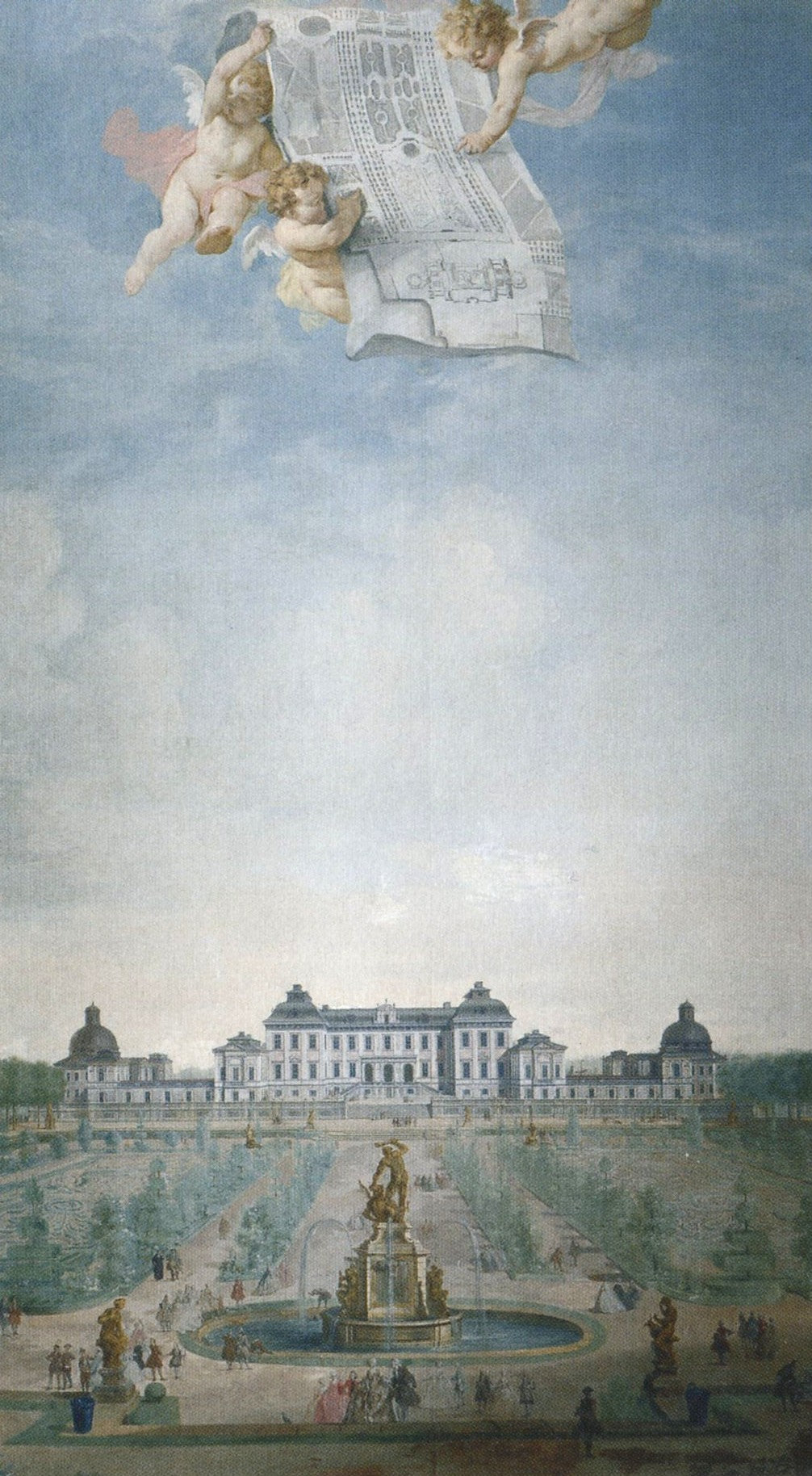 Drottningholms Castle, vintage artwork by Johan Pasch, 12x8" (A4) Poster