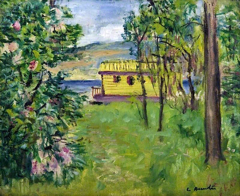 Houseboat, Loch Lomond by George Leslie Hunter,16x12(A3) Poster