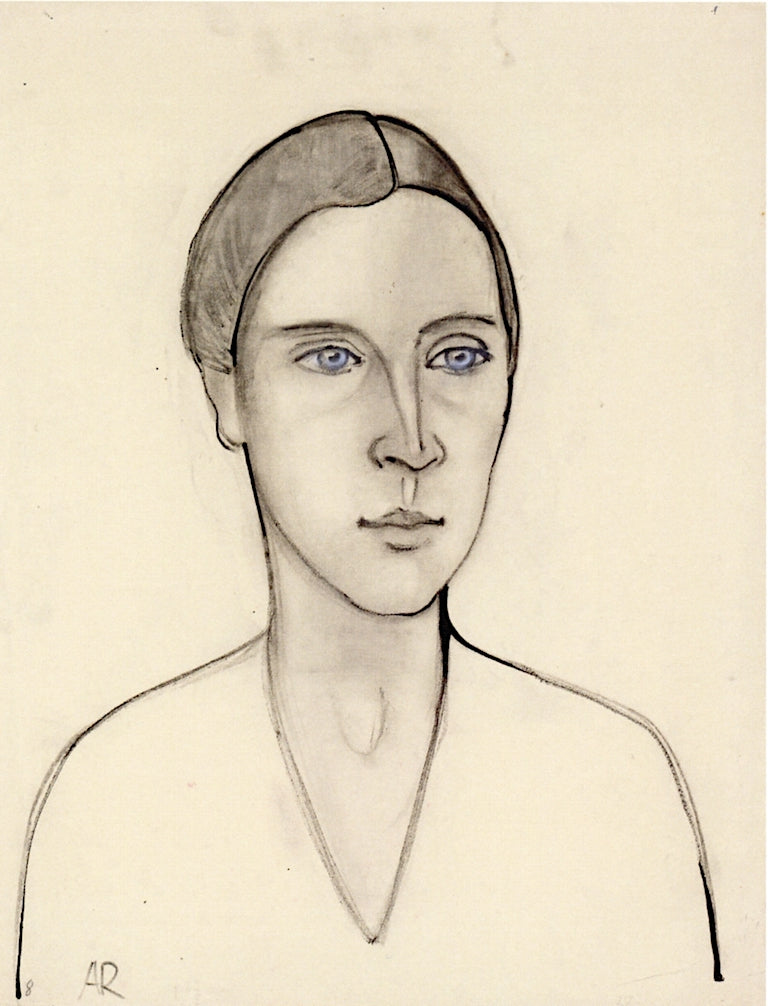 Portrait of Agnes Holthusen, Facing Right by Anita Rée,16x12(A3) Poster