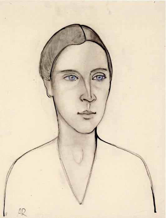 Portrait of Agnes Holthusen, Facing Right by Anita Rée,16x12(A3) Poster