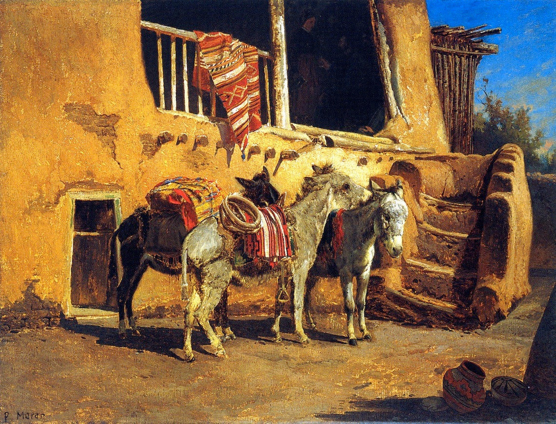 New Mexico, vintage artwork by Peter Moran, 12x8" (A4) Poster