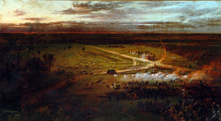 The Battle of Chancellorsville, vintage artwork by Frederic Chapman, A3 (16x12") Poster Print