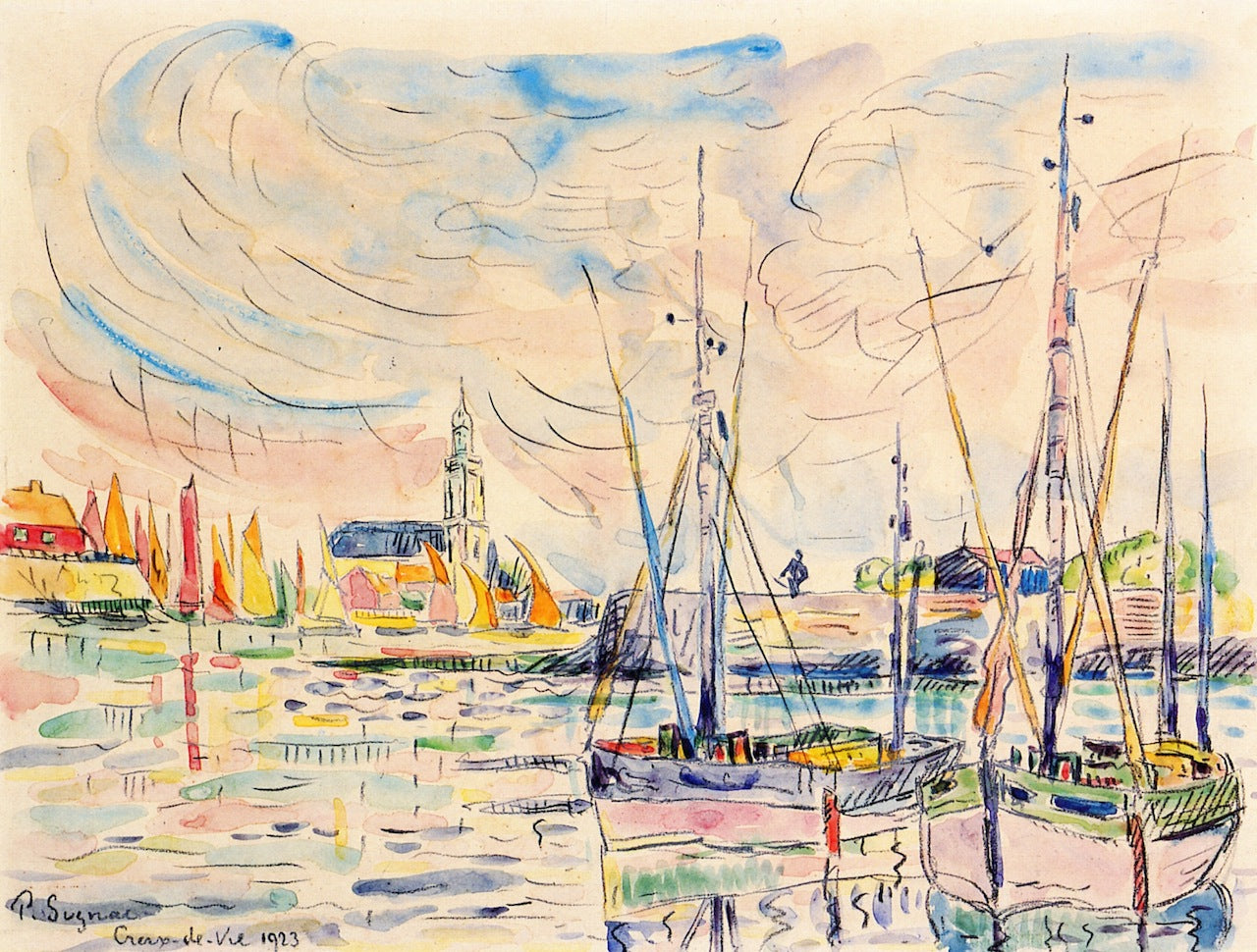 Croix-de-Vie by Paul Signac,A3(16x12")Poster