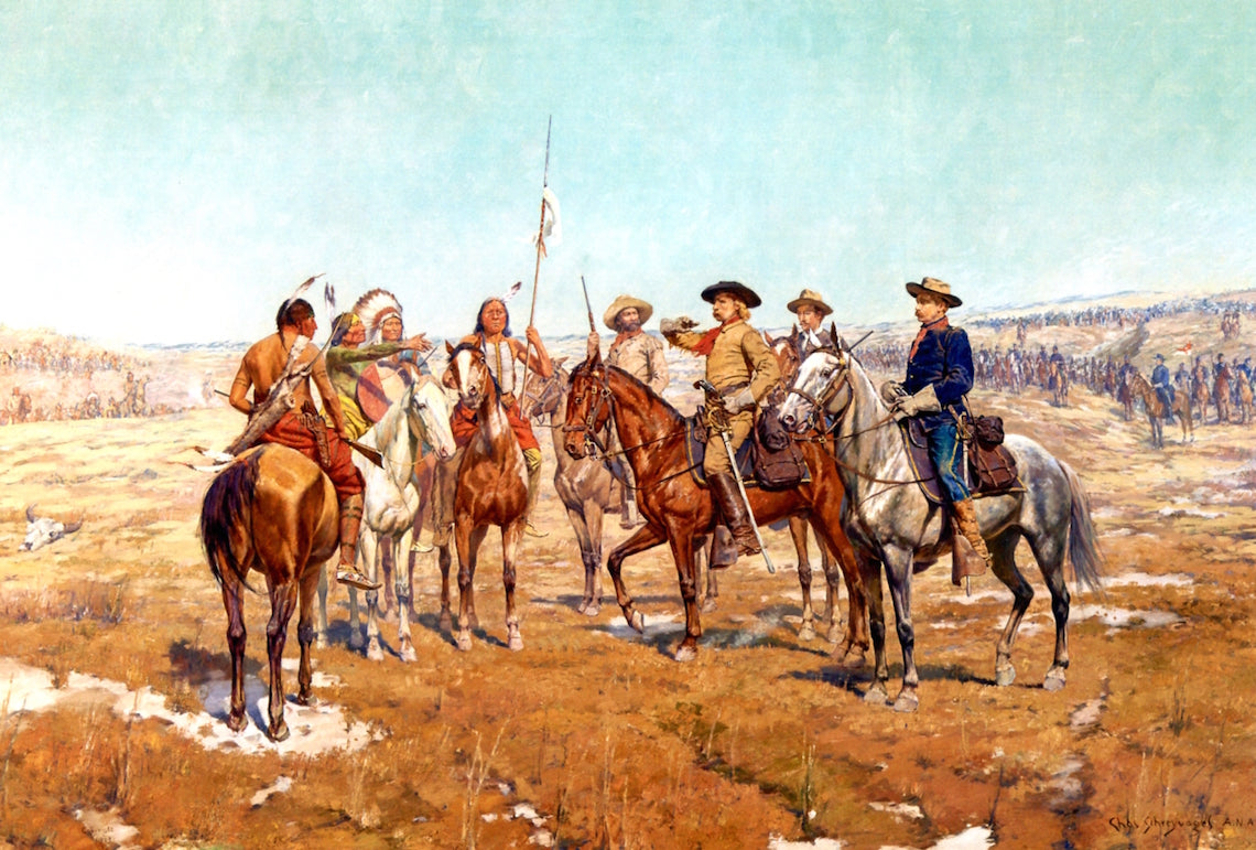 Custer's Demands by Charles Schreyvogel,A3(16x12")Poster