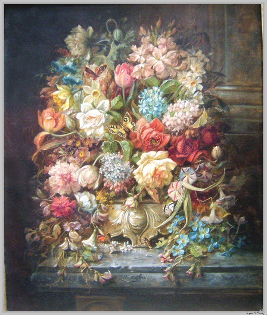 hflowers, butterflies, beetles and dragon-fly by Hans Zatzka,A3(16x12")Poster