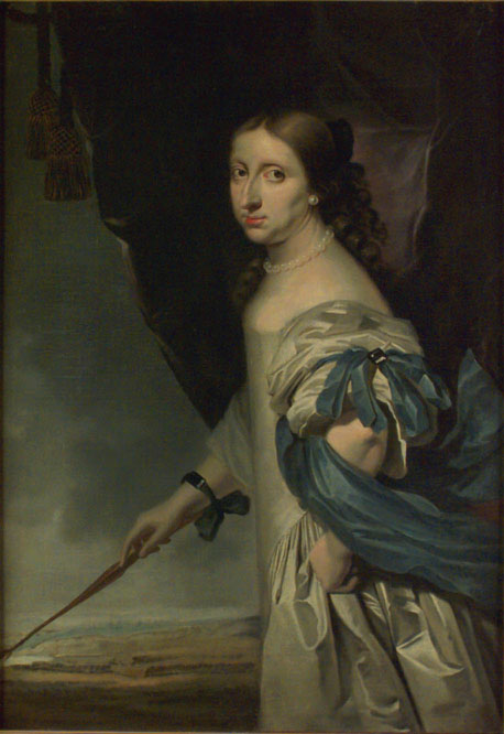 Christina of Sweden, vintage artwork by Abraham Wuchters, 12x8" (A4) Poster