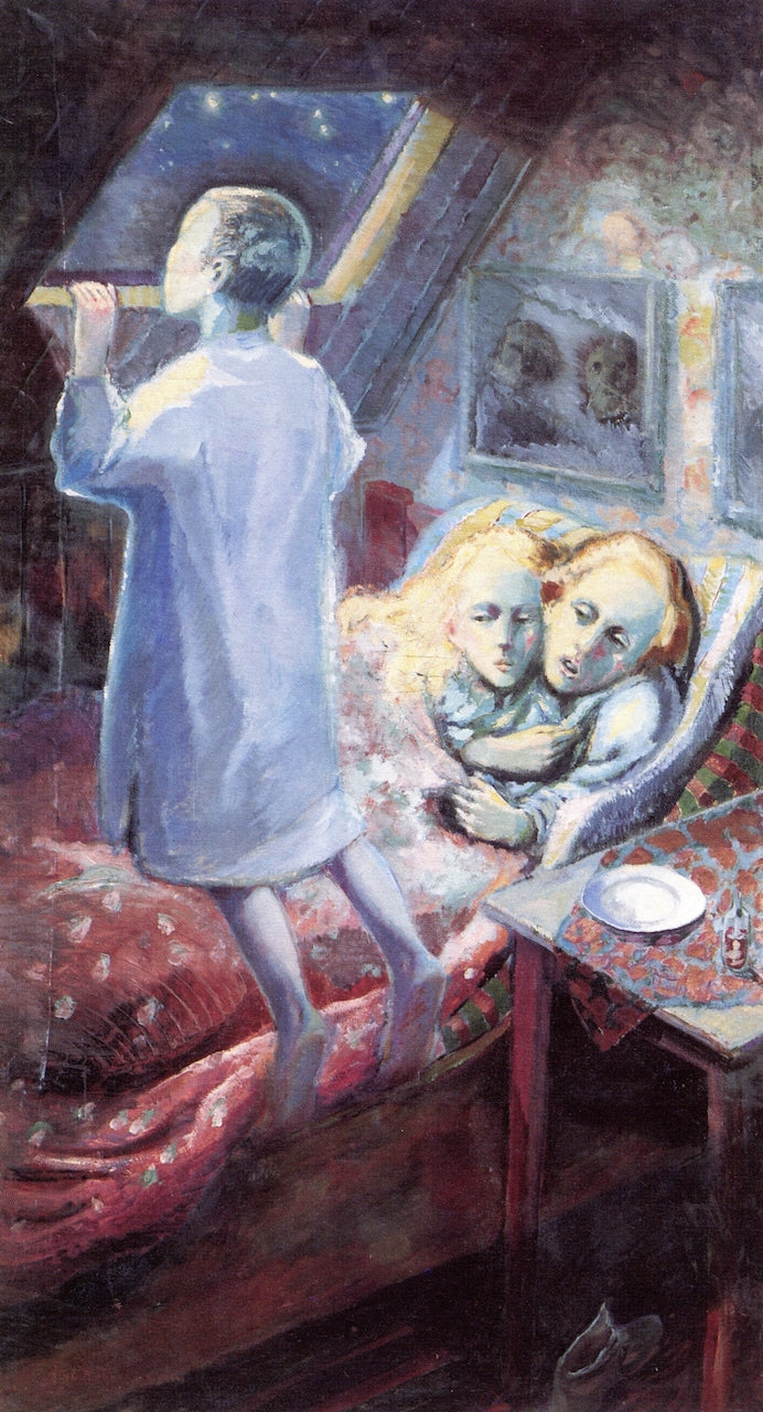 Children Diptych - Right Panel by Aksel Waldemar Johannessen,16x12(A3) Poster