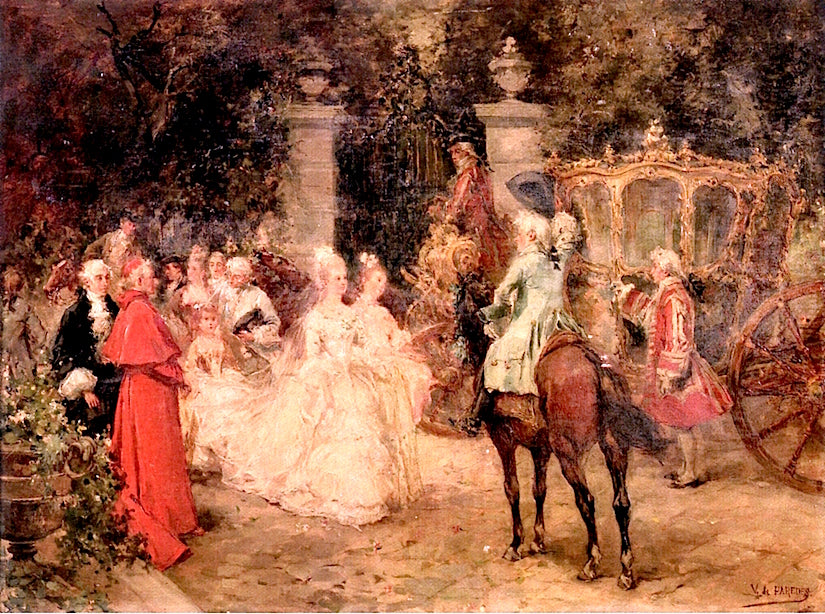 The Coach Awaits by Vicenta de Paredes,A3(16x12")Poster
