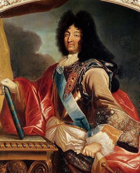 Portrait of Louis XIV of France, vintage artwork by Pierre Mignard, 12x8" (A4) Poster