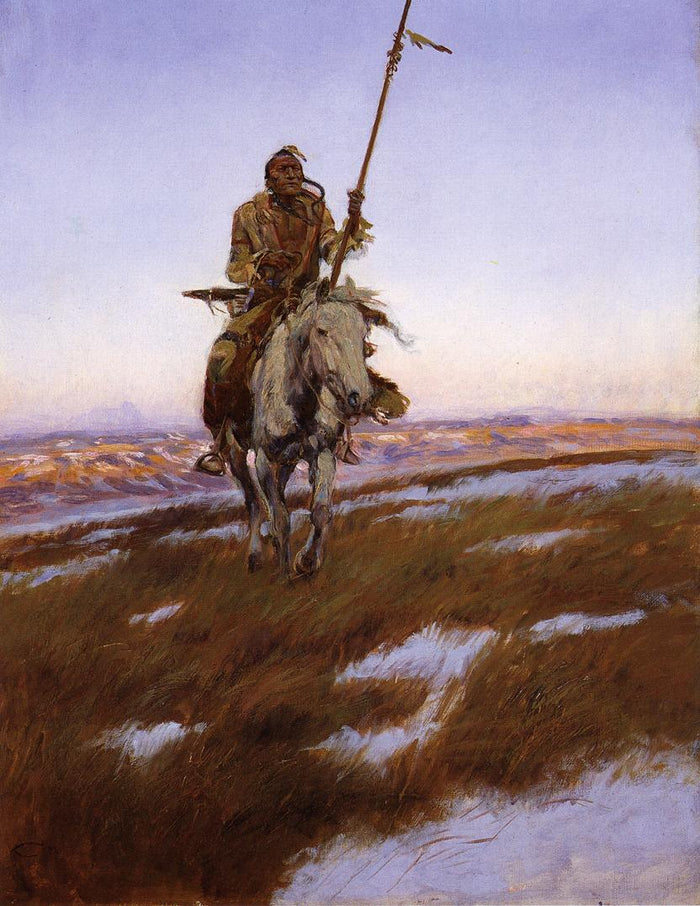 A Cree Indian by Charles Marion Russell,A3(16x12