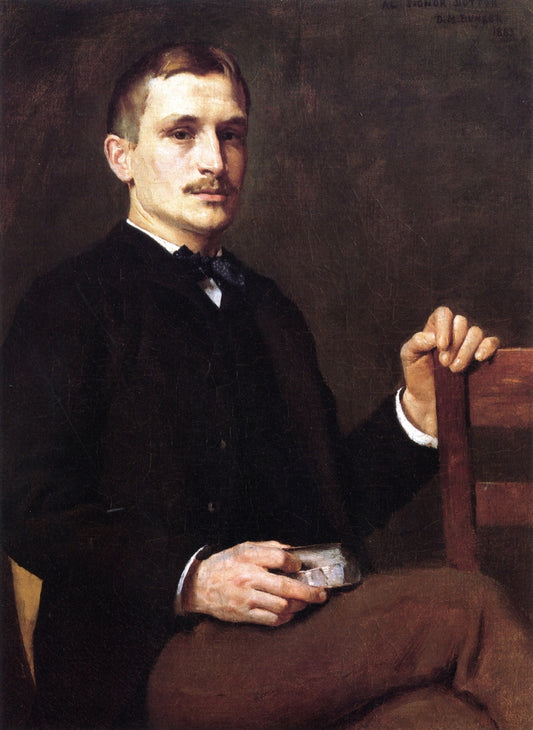 Portrait of Dr. Royal Whitman, vintage artwork by Dennis Miller Bunker, 12x8" (A4) Poster