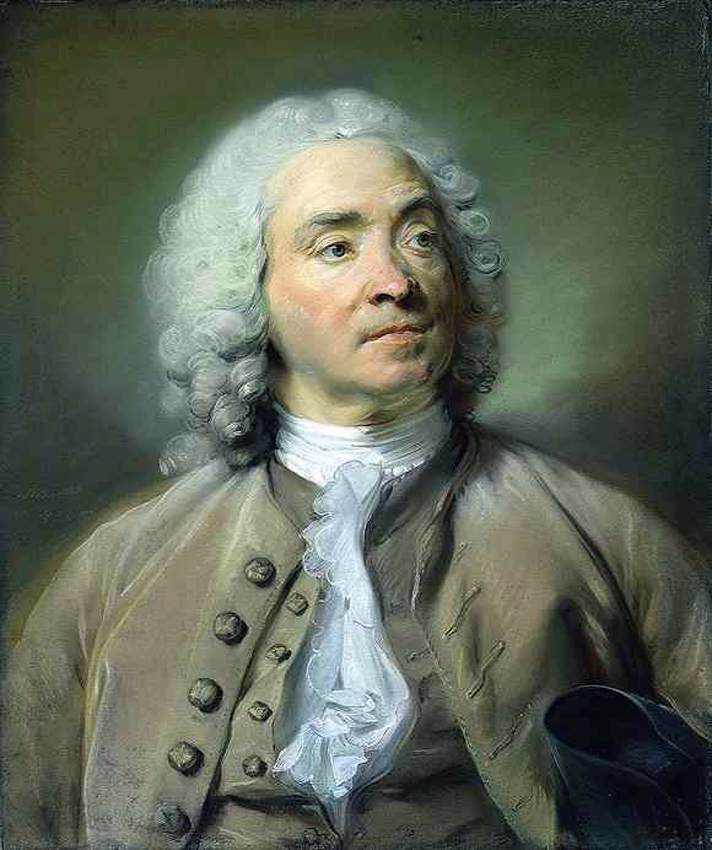 Portrait of the Engraver, Gabriel-huquier, vintage artwork by Jean-Baptiste Perronneau, 12x8" (A4) Poster