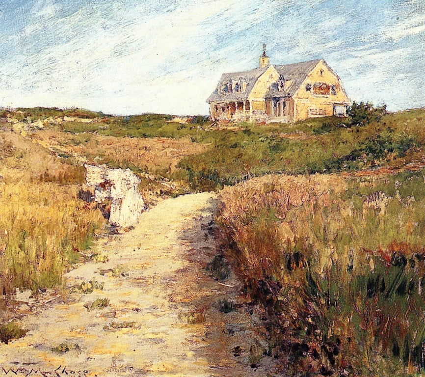 Chase Homestead, Shinnecock, vintage artwork by William Merritt Chase, 12x8" (A4) Poster