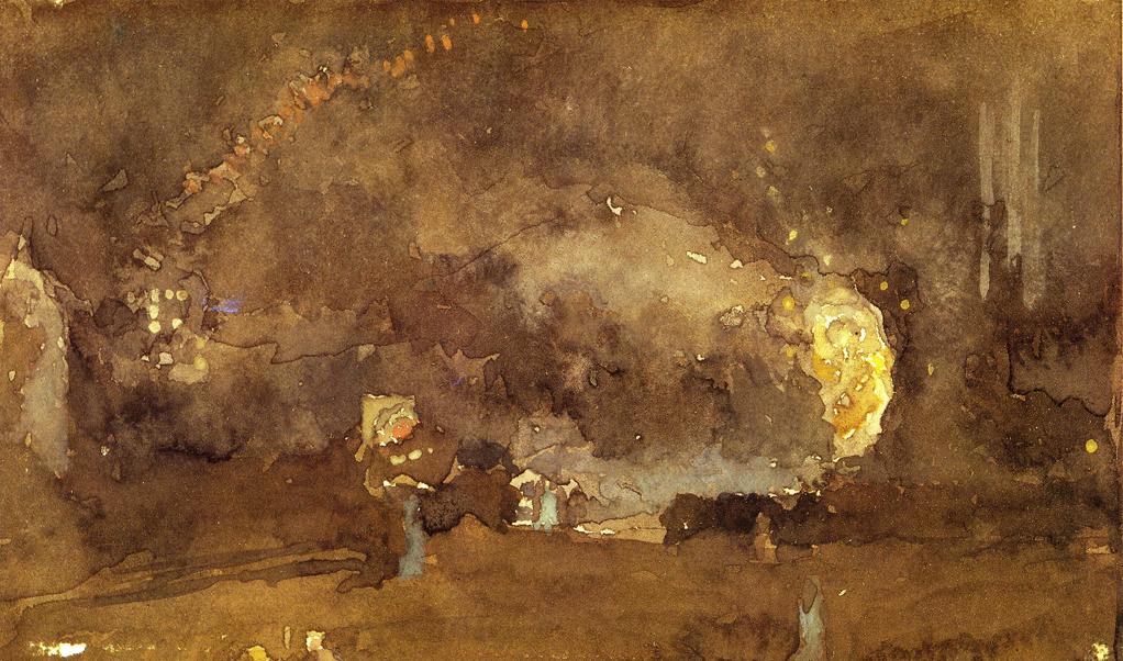 The Fire Wheel, vintage artwork by James Abbott McNeill Whistler, 12x8" (A4) Poster