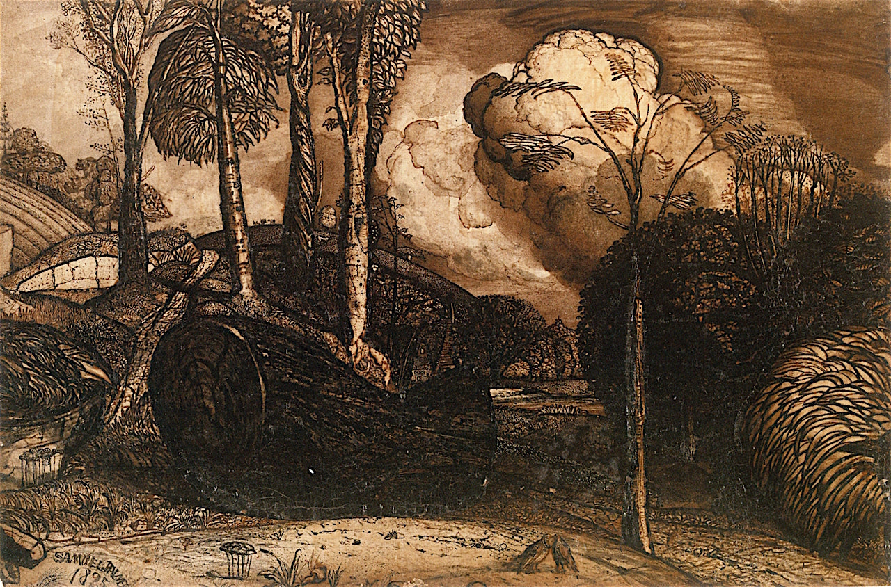 The Valley with a Bright Cloud, vintage artwork by Samuel Palmer, A3 (16x12") Poster Print