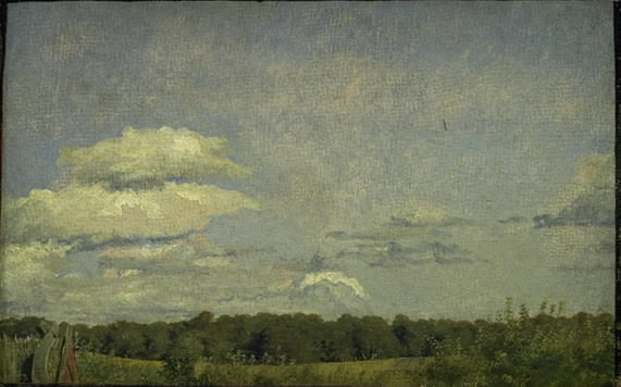 A View from Classens Have, vintage artwork by Christen Købke, A3 (16x12") Poster Print