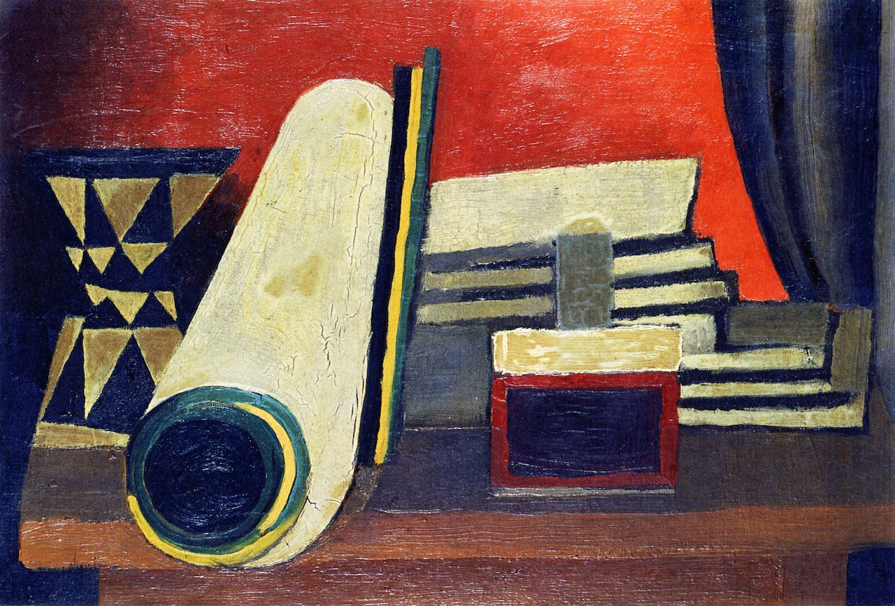 Nature Morte au Diabolo, vintage artwork by Roger de la Fresnaye, 12x8" (A4) Poster