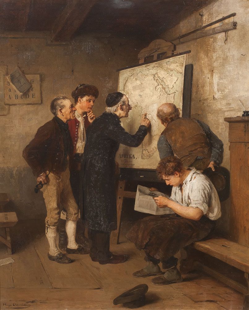 Geography Lesson, vintage artwork by Hugo Oehmichen, 12x8" (A4) Poster